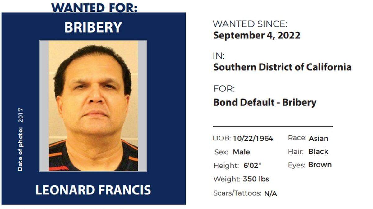 Leonard Glenn Francis, known as “Fat Leonard,” escaped the U.S. in 2022 after pleading guilty to bribing senior Navy officials and was caught in Venezuela on his way to Russia. He was involved in a prisoner swap on Wednesday, Dec. 20, 2023.