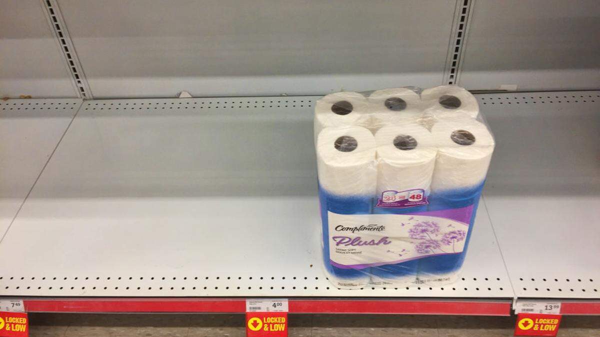Public panic buying during the coronavirus crisis has resulted in shortages of several products, including toilet paper.