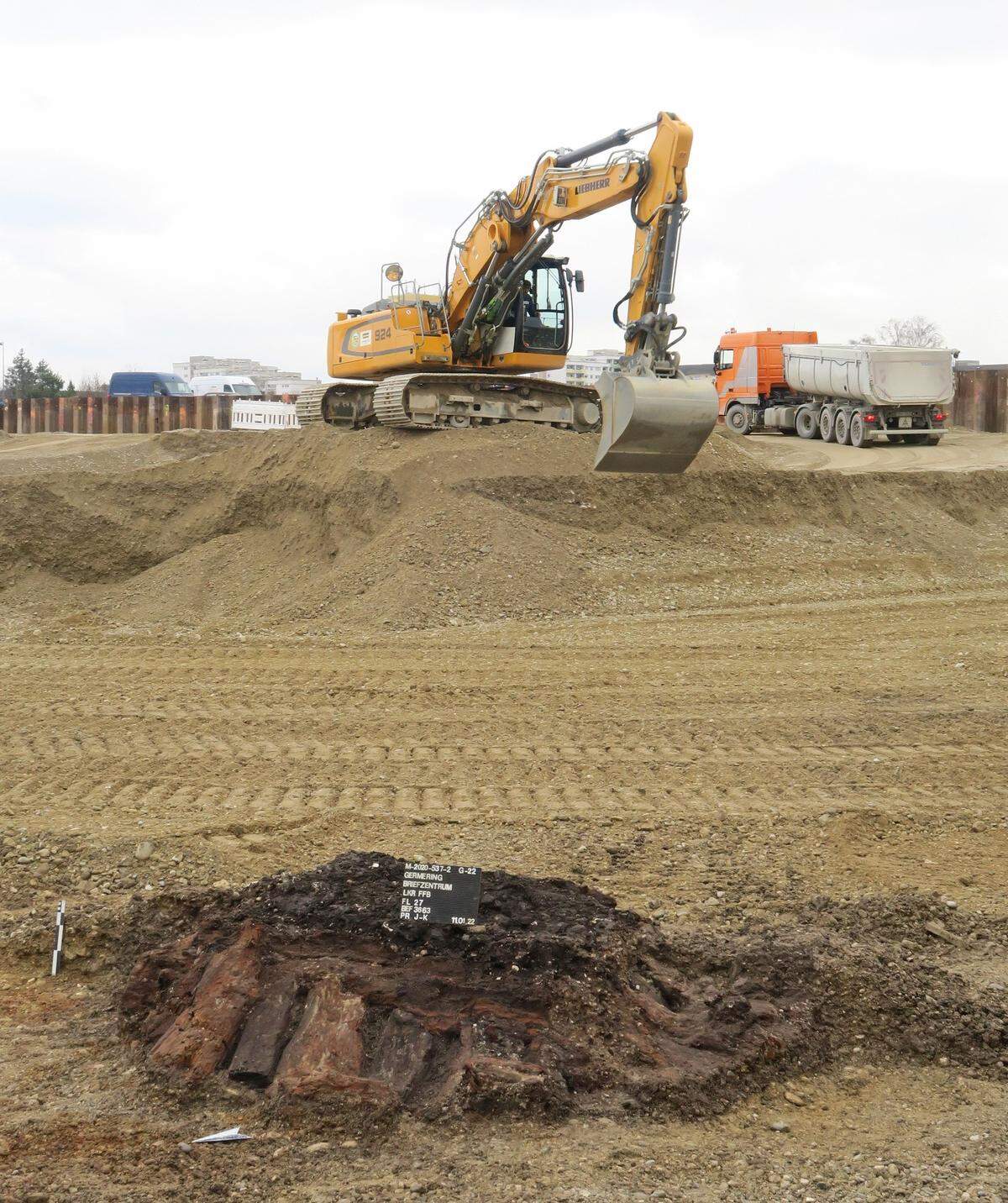 A view of the well as construction takes place nearby.