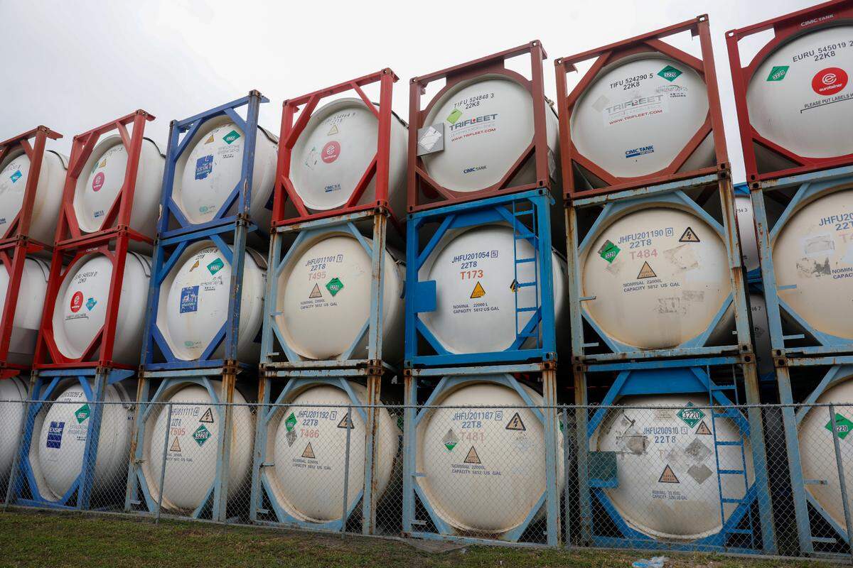 El exterior de iGas USA, Inc. una empresa de refrigerantes con respaldo directo de China, el martes 14 de noviembre de 2023, en Tampa.