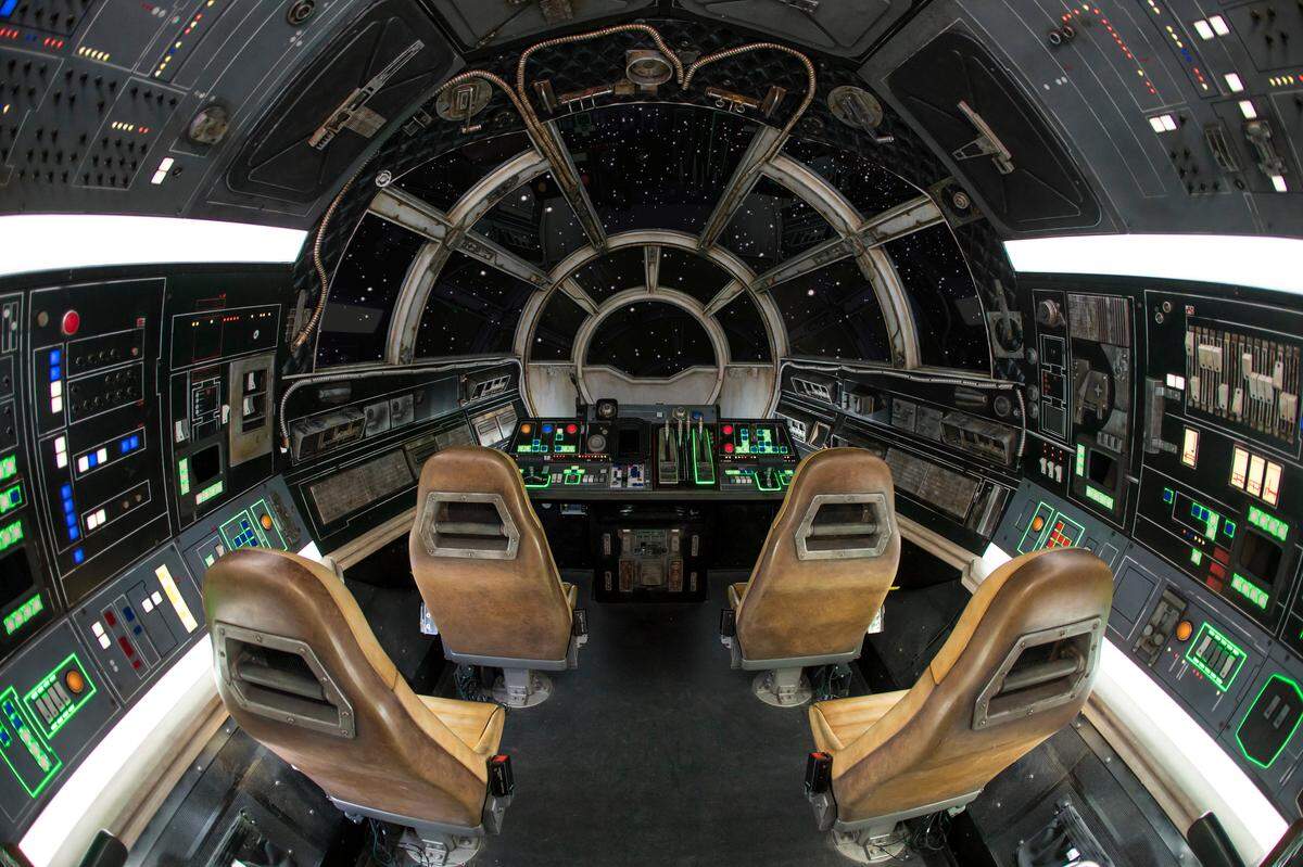 Inside the Millennium Falcon at Star Wars: Galaxy’s Edge.