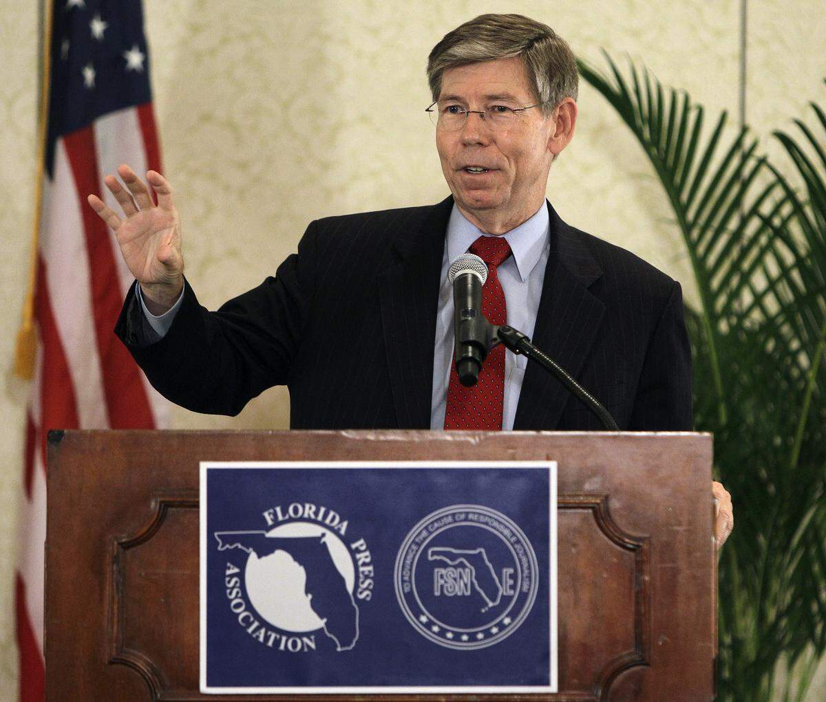 Former Florida Attorney General Bill McCollum pushed a 2010 law that caps contingency fees for private lawyers hired by the attorney general at $50 million.