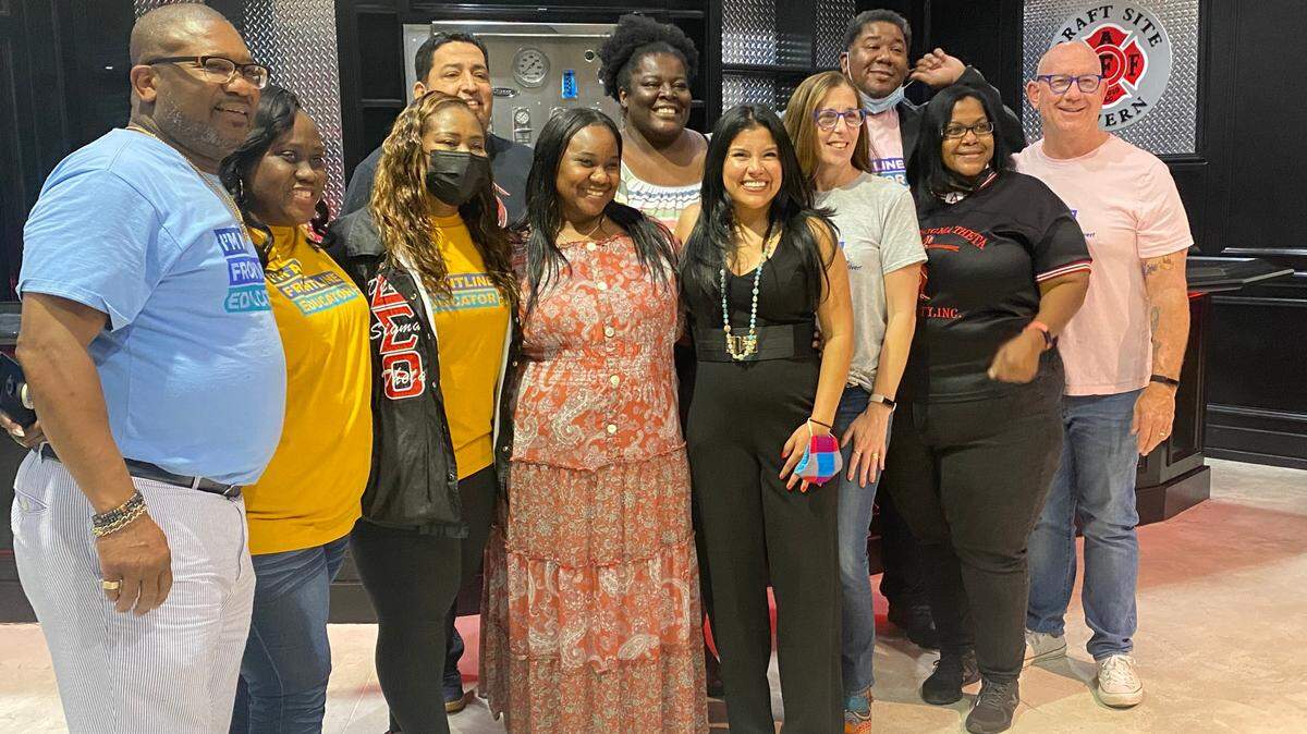 The United Teachers of Dade members overwhelmingly voted on Feb. 23, 2022, to keep current union leadership in place for another three years. Nearly 6,000 ballots were cast. Frontline caucus incumbents Karla Hernandez-Mats, Antonio White and Mindy Grimes-Festge were reelected for the third time to their positions of UTD president, vice president and secretary treasurer, respectively.