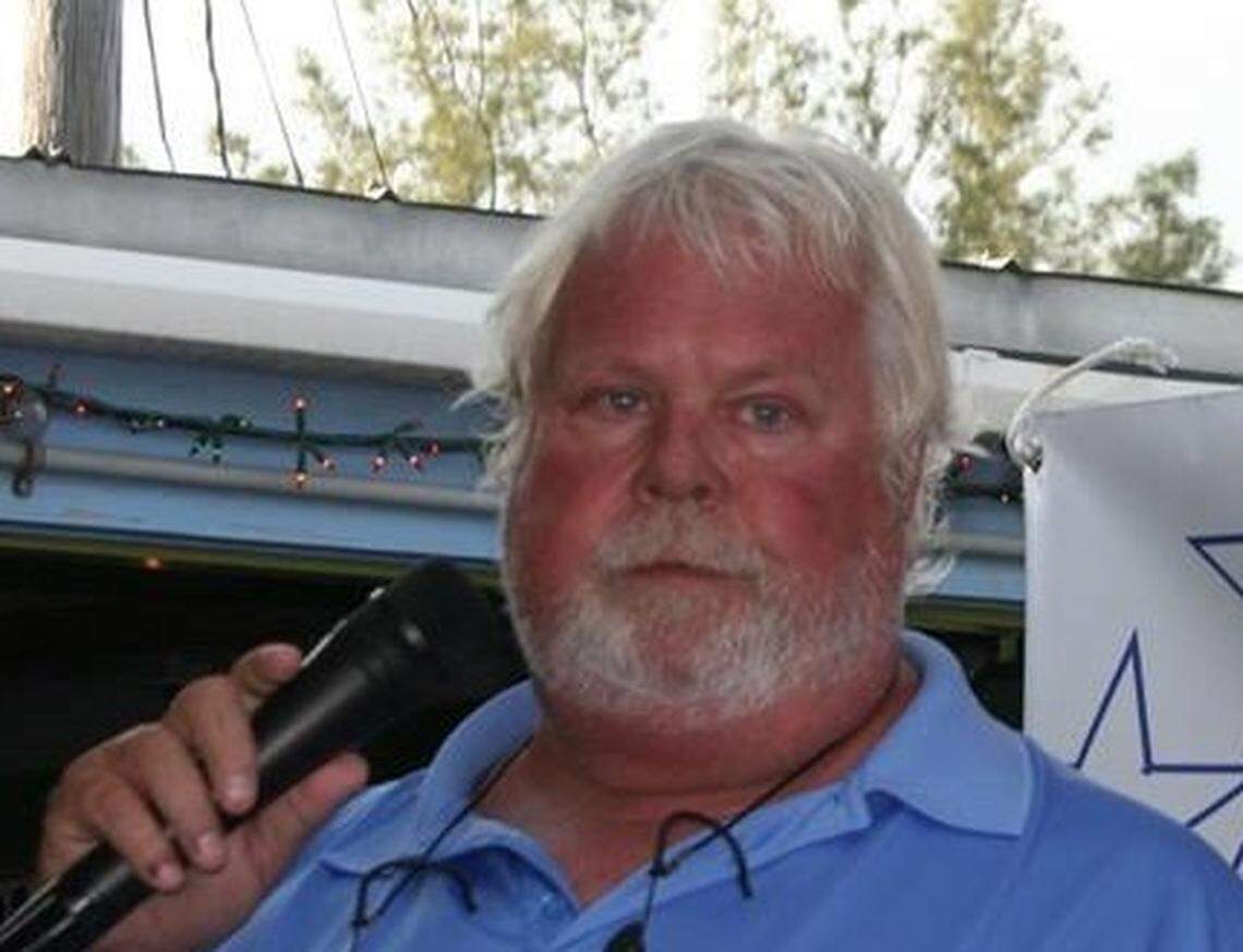 Mark Rossi speaks to a crowd at an election event April 23, 2018, in Key West.