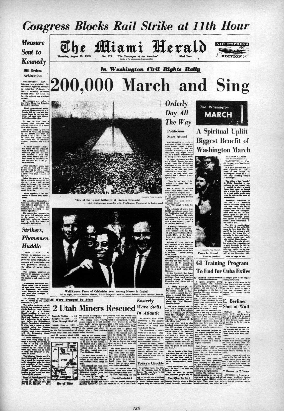 The March on Washington on Aug. 28, 1963.