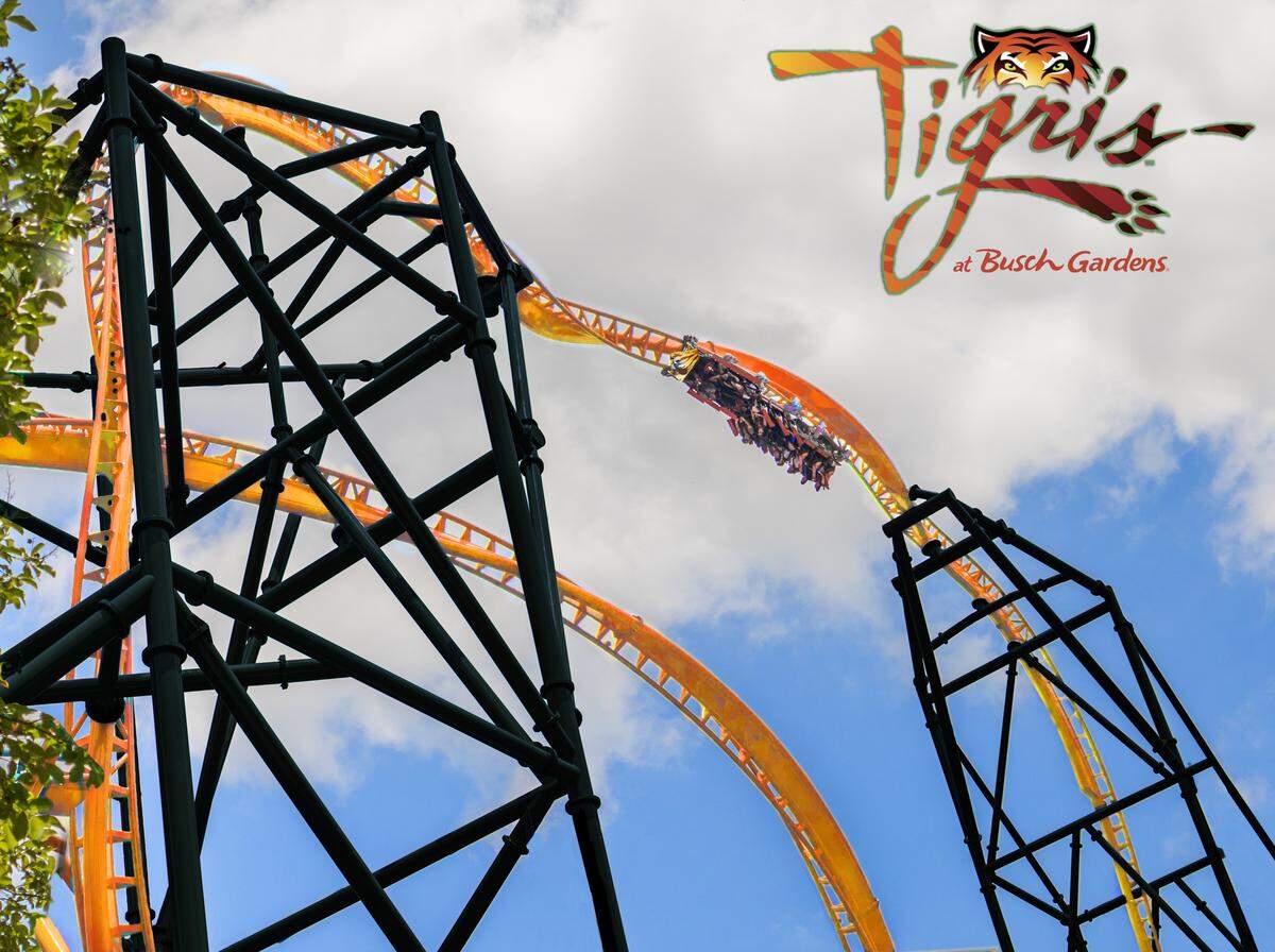 Tigris, a triple-launch roller coaster, is scheduled to open this spring at Busch Gardens.