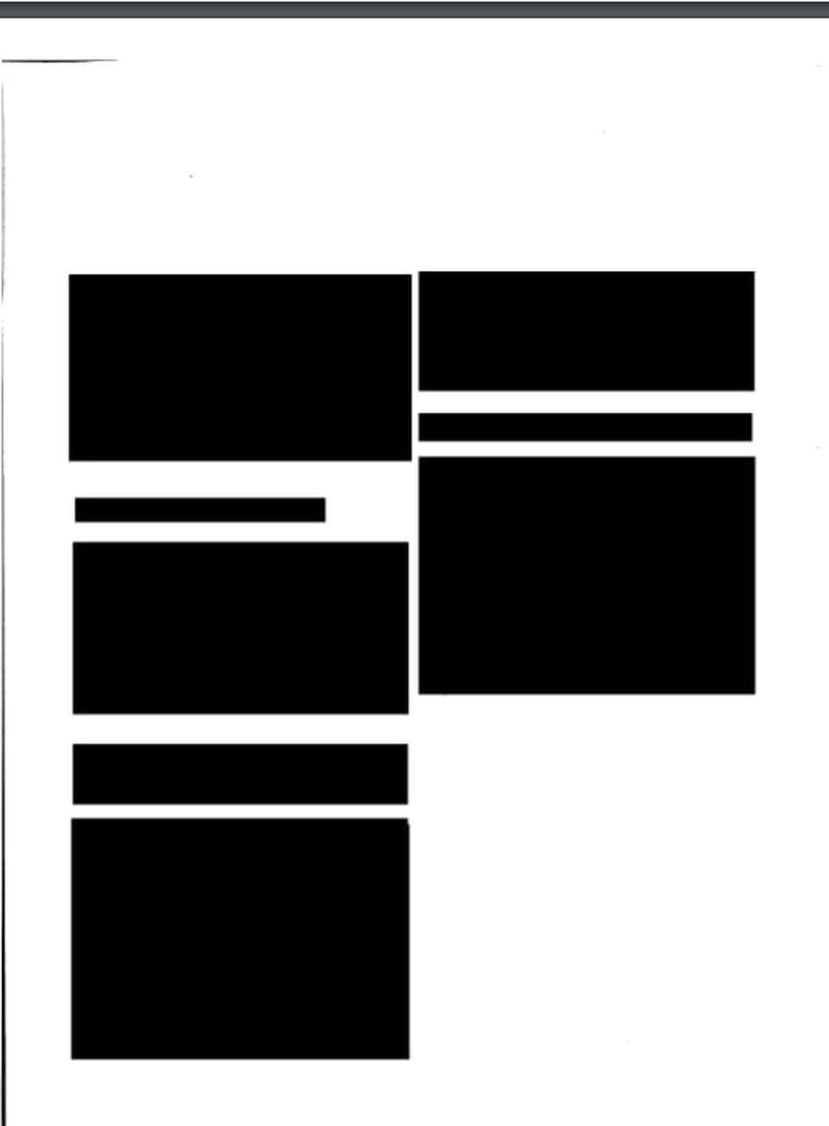A redacted page from the Plan Z proposal for a private developer to upgrade the Rickenbacker Causeway and collect revenue from higher tolls there. The for-profit group declared its plan for higher tolls a “trade secret,” and Miami-Dade released a redacted copy of the document that’s tied to a bidding process the county recently cancelled.