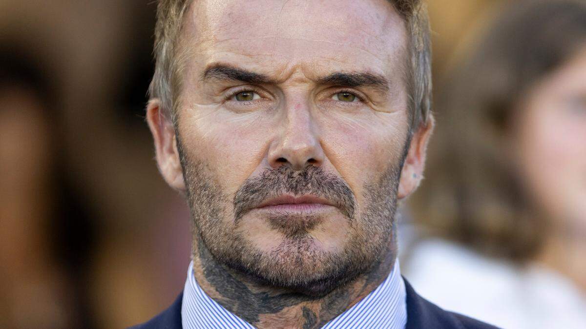 Inter Miami co-owner David Beckham looks on before his team plays against FC Cincinnati in an MLS match at Chase Stadium on Saturday, Aug. 24, 2024, in Fort Lauderdale, Fla.