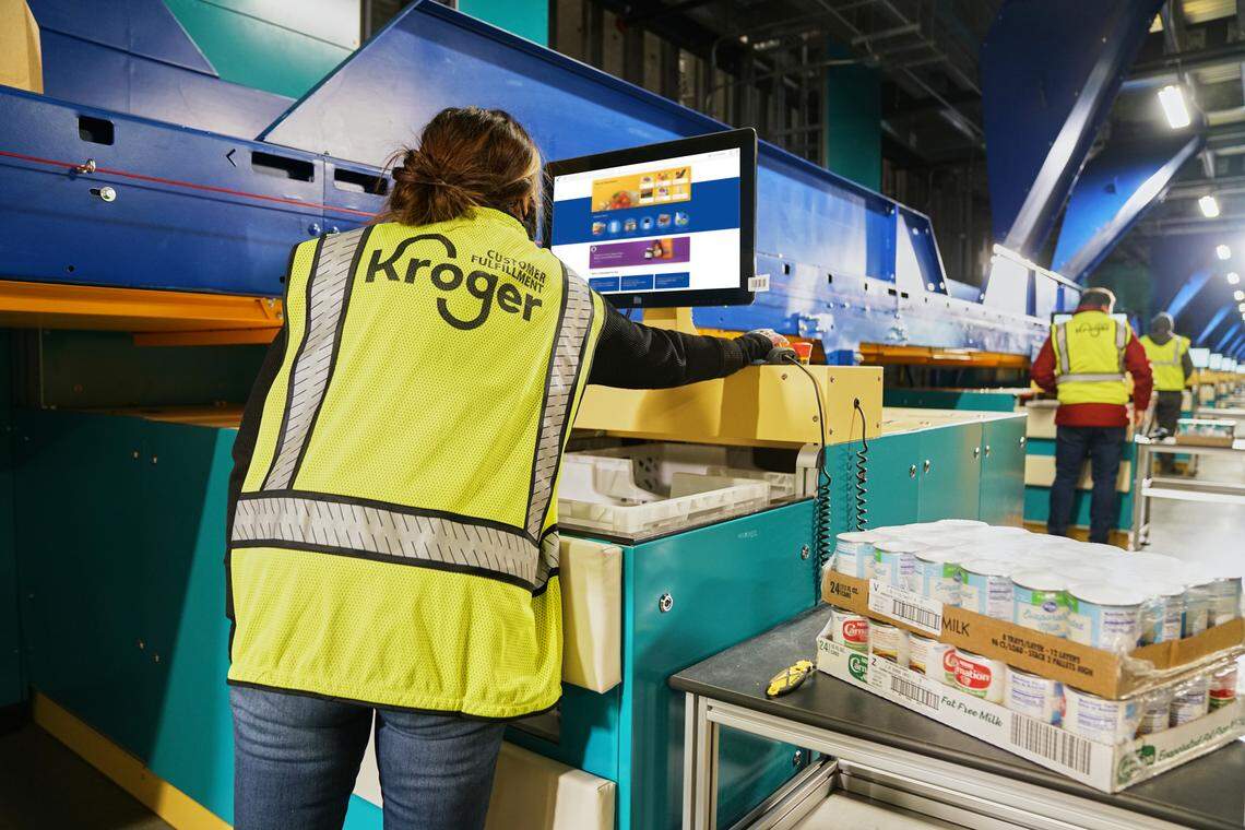 Kroger staffers inside the fulfillment centers, like the one in Groveland, Florida, or one of the ‘spokes’ that will receive the goods and get them placed into delivery trucks, like the coming Opa-locka center, are able to ‘bag’ your groceries and get them to your door fresh.