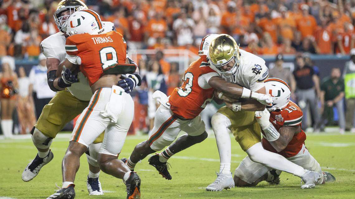 Hurricanes-Notre Dame gets prime time start on NBC in November