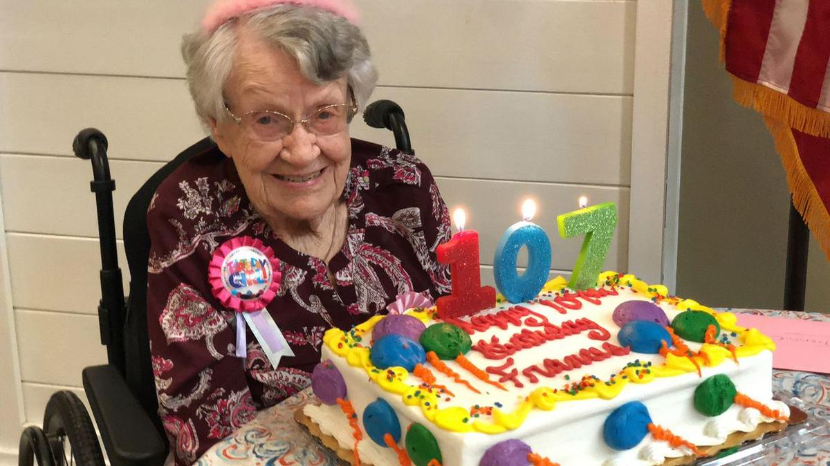 New Tampa resident Frances Brassey celebrates her 107th birthday on Friday at the Legacy at Highwoods Preserve. The staff believes she may be the oldest living resident in Tampa.
