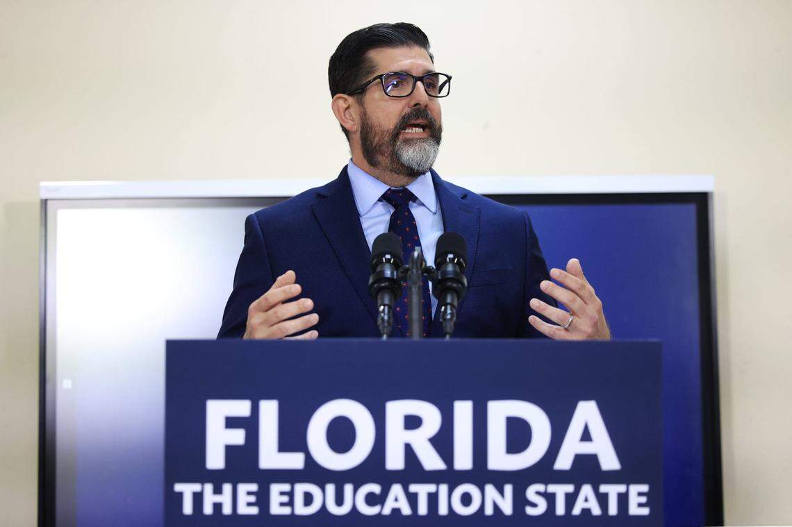 Florida Education Commissioner Manny Díaz Jr. pulled out of a town hall Thursday evening in Miami Gardens to discuss the new standards the Florida Board of Education adopted for teaching Black history in Florida public schools.