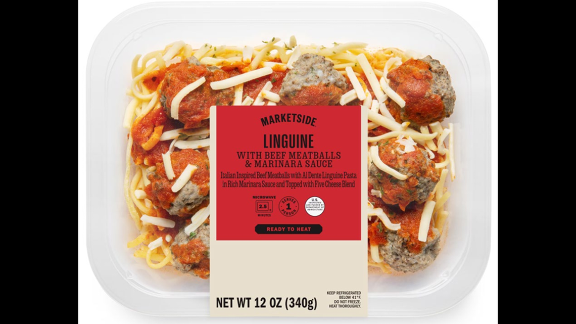 Marketside Linguine with Beef Meatballs & Marinara Sauce