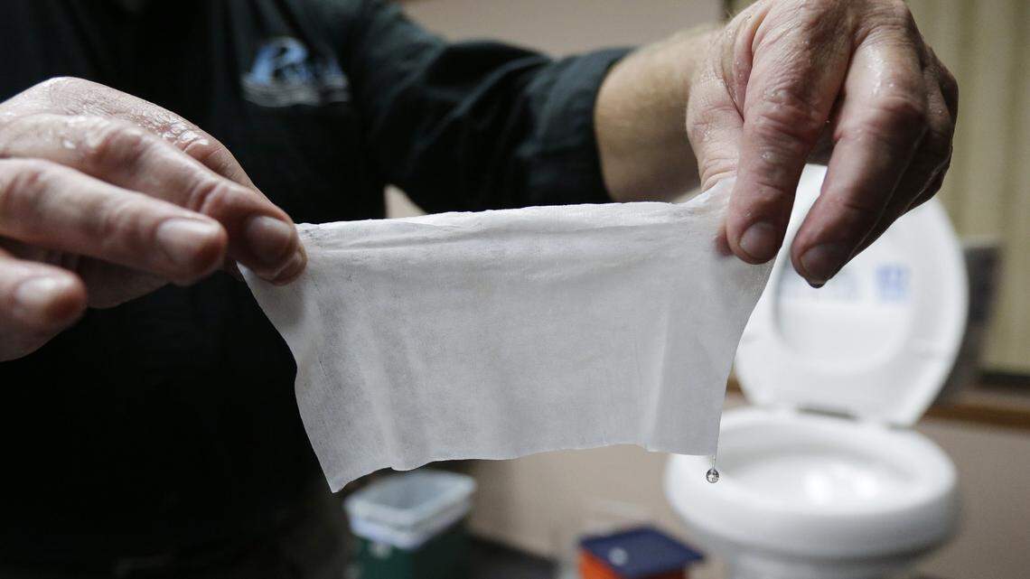Don’t flush this. “Flushable” wipes really are not in most cases and lead to clogged pipes and wastewater systems, counties warn.