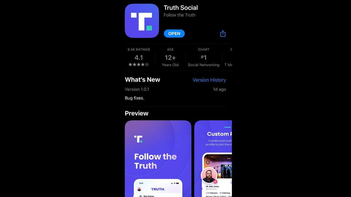 The application has topped the free chart.