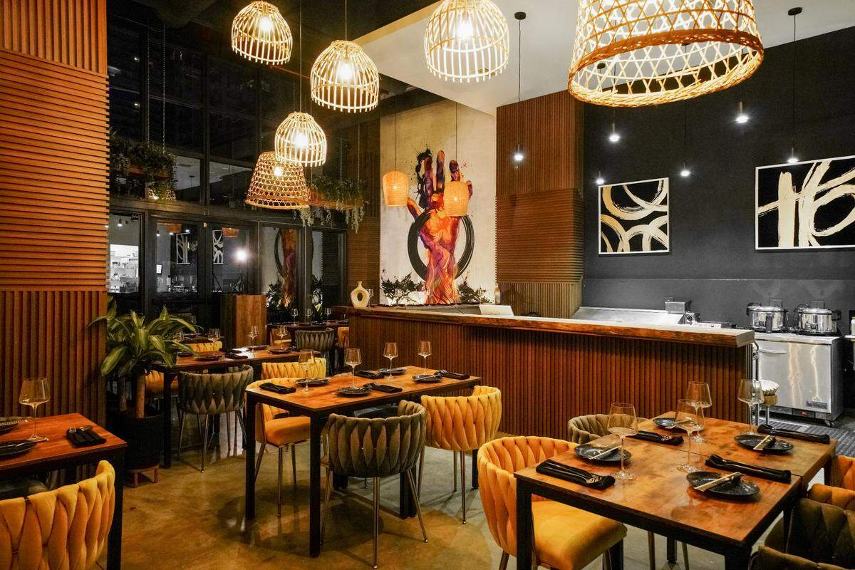 Another view of the interior of Iko Miami, a new Asian restaurant in Edgewater.