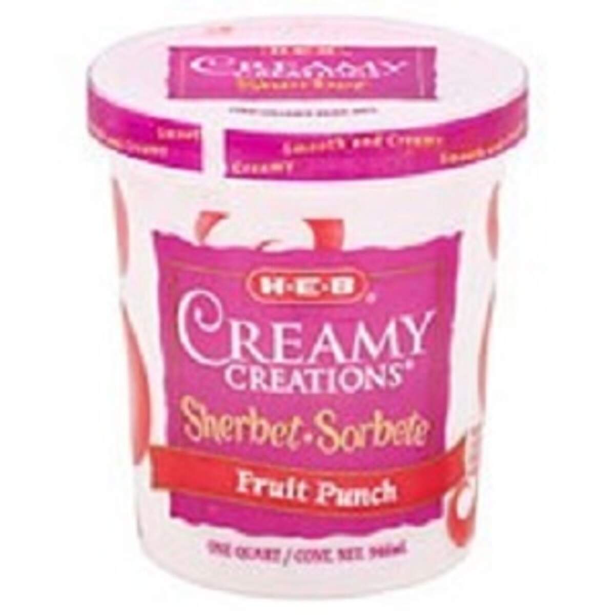 H-E-B Creamy Sensations Fruit Punch Sherbet