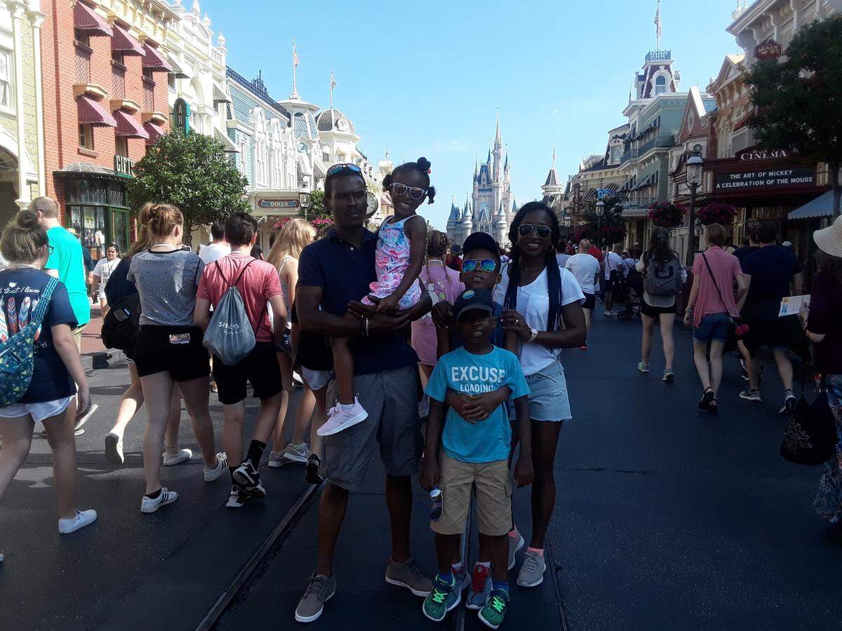 Damion and Colett Solan and their three children.