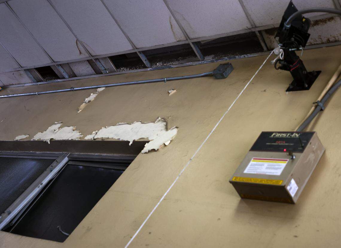 Mold and water damage are persistent problems at Fire Station 10, built in 1962, and Fire Chief Robert Hevia is requesting that it be replaced with a new, modern station that better serves the growing population. Miami Mayor Eileen Higgins toured the city's police and fire facilities in Miami, Florida on Monday, April 20, 2026. Higgins is proposing a general obligation bond to fund critical repairs and upgrades to aging public safety buildings, citing concerns over deteriorating conditions that threaten effective emergency response and community safety.