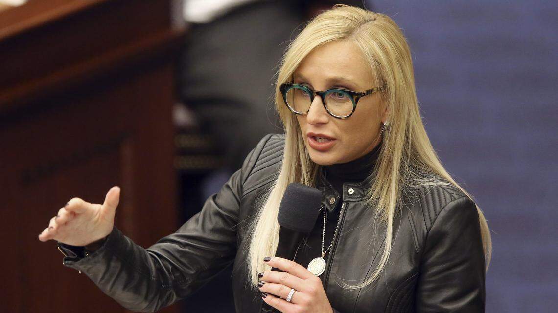 Sen. Lauren Book of Plantation, who was already selected to lead Senate Democrats starting in November 2022, is assuming leadership of the caucus now after an unusual late-session revolt within the party ousted current leader Gary Farmer of Lighthourse Point. Book is shown during the 2019 special session concerning Gov. Ron DeSantis’ dismissal of Broward County Sheriff Scott Israel.