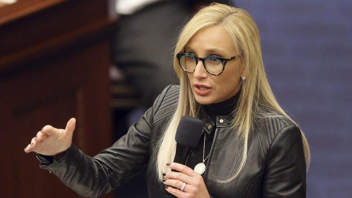 Sen. Lauren Book, D-Plantation, speaks during the Senate special session concerning Gov. Ron DeSantis’ dismissal of Broward County Sheriff Scott Israel on Oct. 23, 2019, in Tallahassee.
