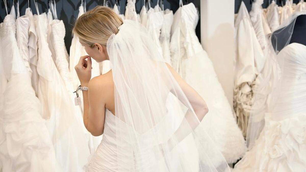 The average American wedding dress costs $1,631, according to Brides.com.