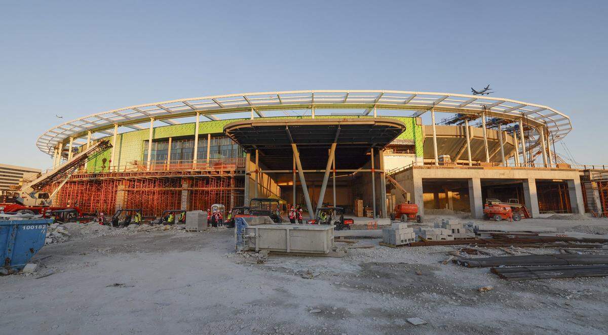 Miami Freedom Park stadium construction site in Miami, Florida, on Thursday, November 20, 2025. The stadium is due to open in Spring 2026 for the MLS season.