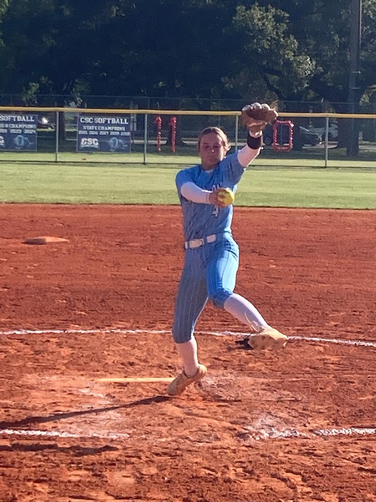 Silver Palms pitcher Ava Stevens came through with a clutch performance in the late innings to preserve her team’s 4-3 victory over Coral Springs Charter.