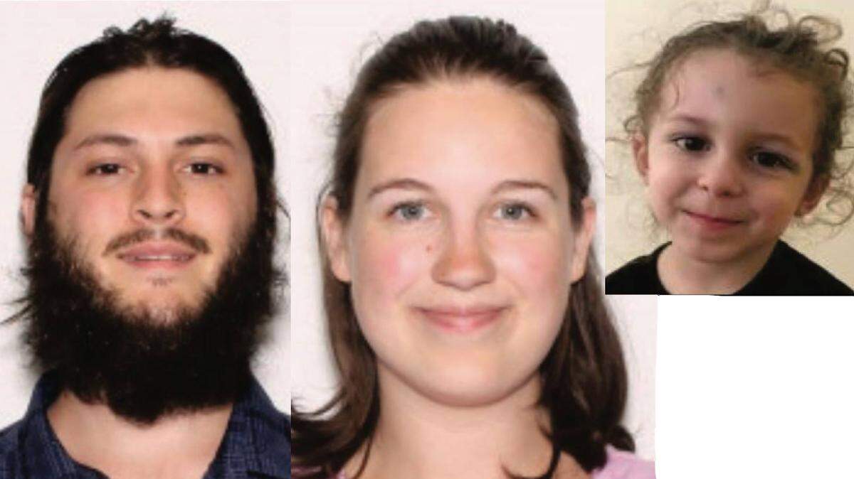 Joshua Mcadams, 27, Taylor Bland-Ball, 22, and Joshua Mcadams, 3