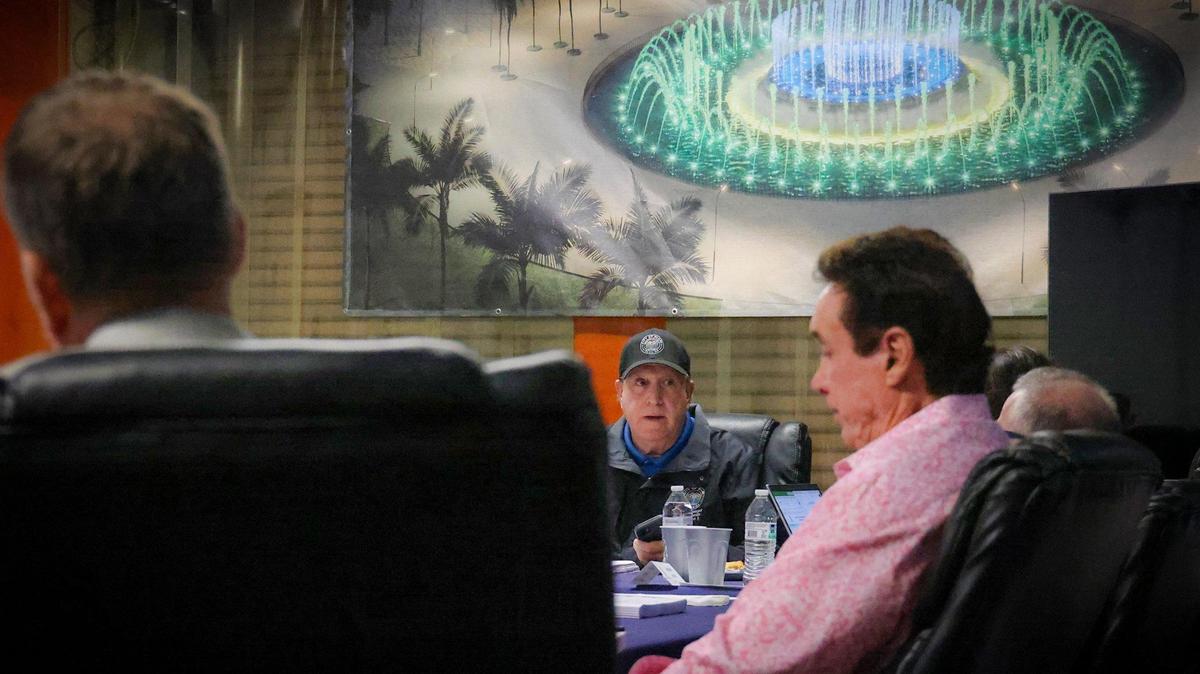Miami City Commissioner Joe Carollo addresses the Bayfront Park Management Trust board during a meeting on Feb. 3, 2025, in Miami.