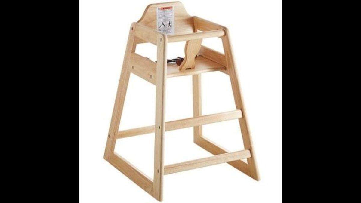 A Lancaster Table Seating High Chair in the Natural color