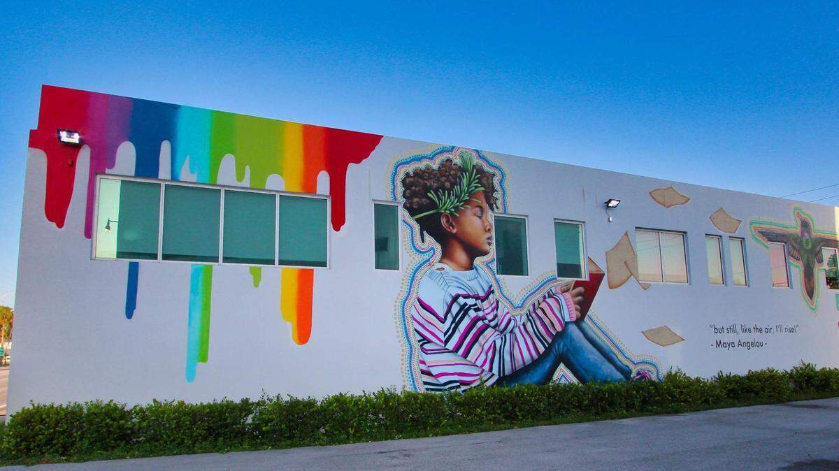 The mural was unveiled last March at 5553 NW 36th St. in Miami Springs.