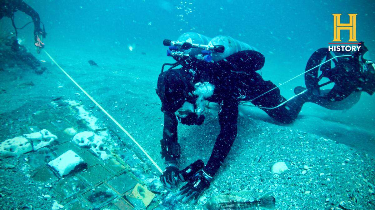 A History Channel dive team reports the section of the Challenger was 20 feet long.
