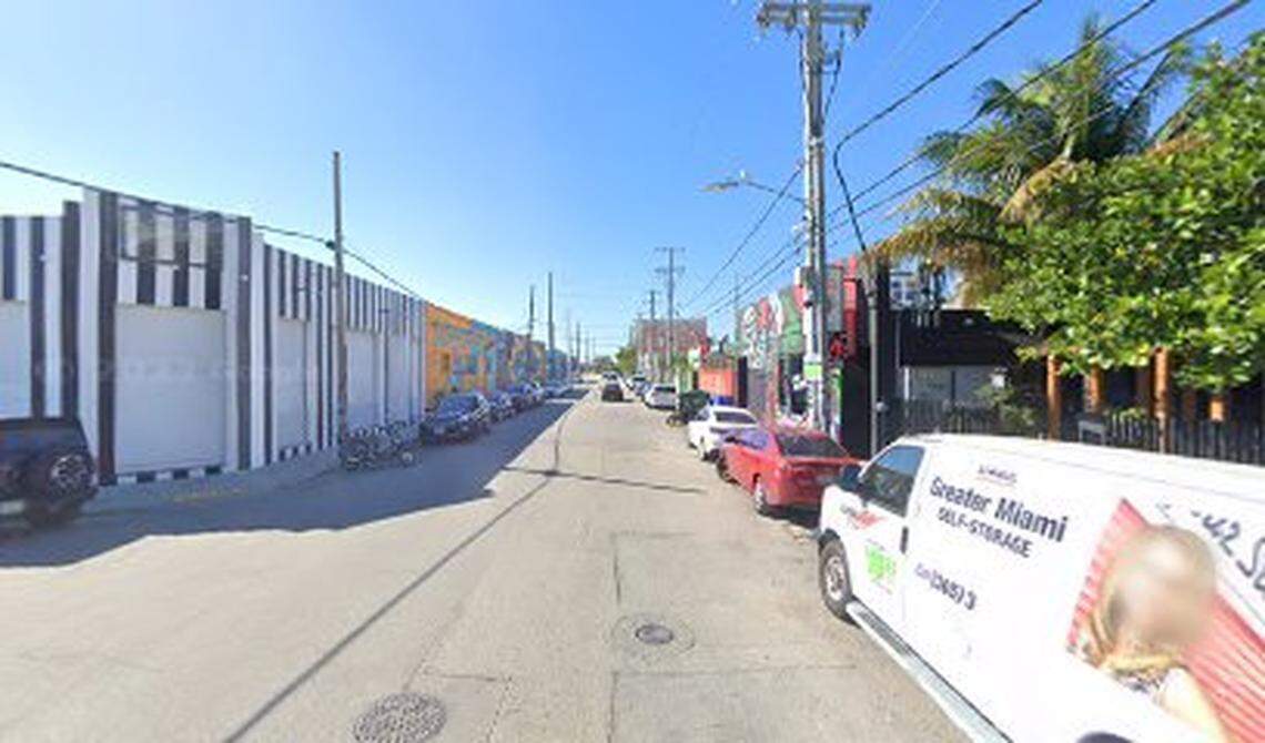 A Google Maps image of the westward view of Northwest First Court and 23rd Street, the intersection where Evelyn Valdes was shot and killed on June 14, 2025.