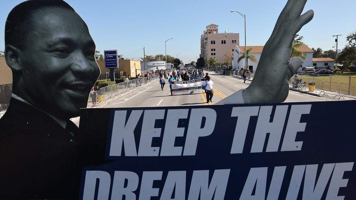 The city of North Miami Beach offers the reminder of King’s dream as they participate for the first time in the MLK Day Parade in Liberty City in 2019. The annual parade features marching bands, food vendors, music and much more as Miami’s Liberty City neighborhood celebrates the legacy of Martin Luther King Jr.