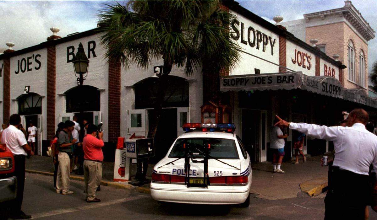 Acting Police Chief David Lariz directs the investigation of an accident in which one of his officers slammed into Sloppy Joe’s when a driver got on his way while he was responding to a call of an armed suspect.