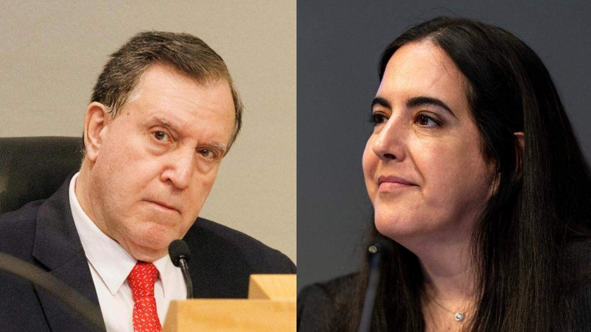 Miami City Commissioner Joe Carollo (left) and former City Attorney Victoria Méndez (right).
