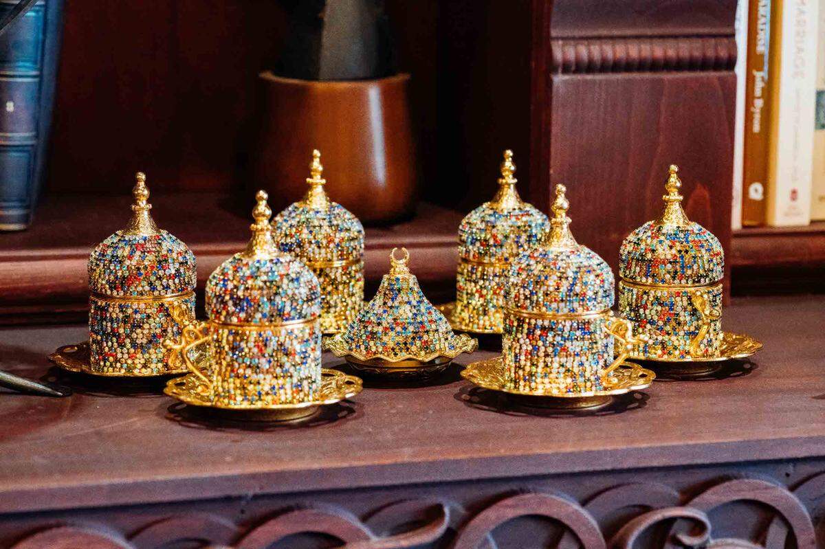 Turkish coffee service set at Sumak.
