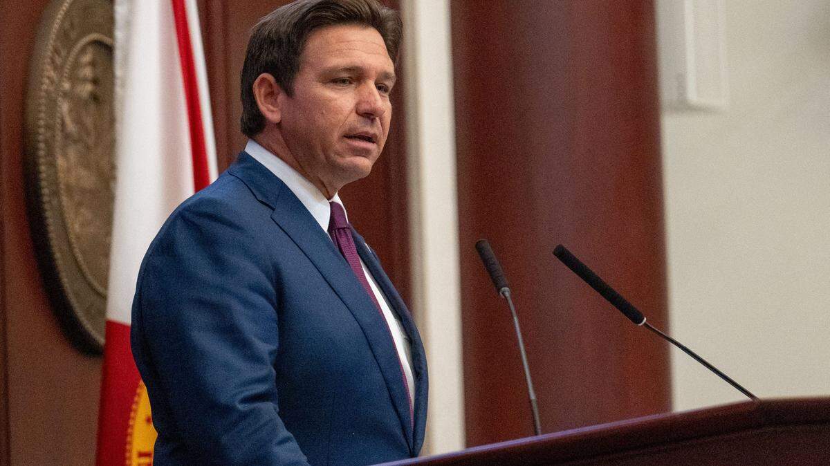 Gov. Ron DeSantis gives his State of the State Address on opening day of the Florida legislative session, Tuesday,March 4, 2025.