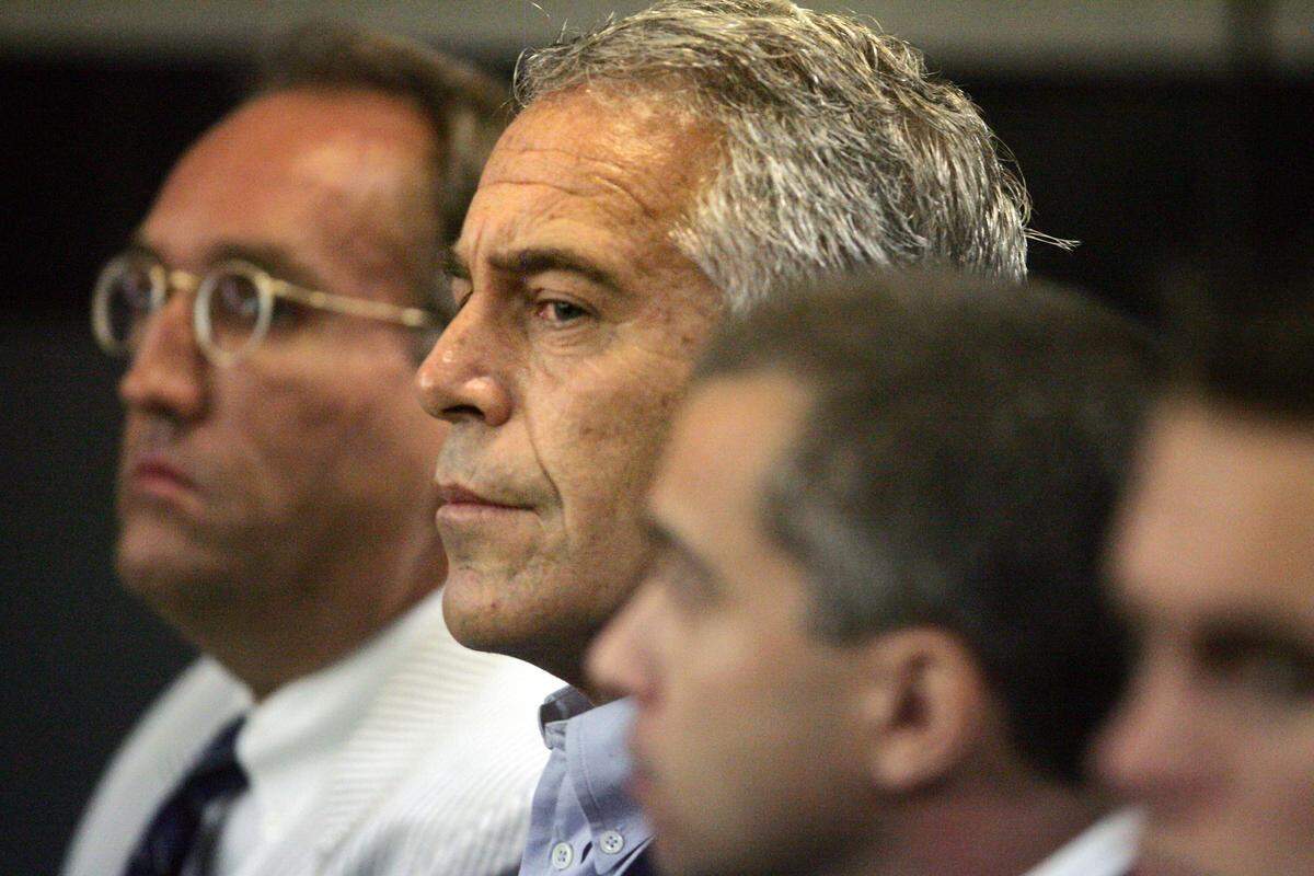 In this July 30, 2008 file photo, Jeffrey Epstein is shown in custody in West Palm Beach, Fla.