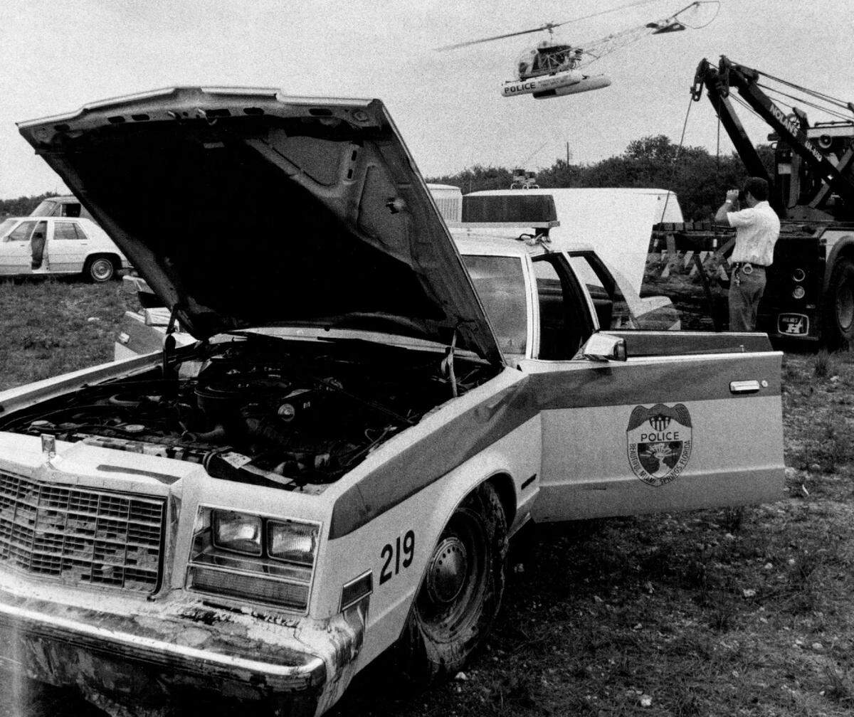 A Miami Springs patrol car that was stole and dished out of a canal.
