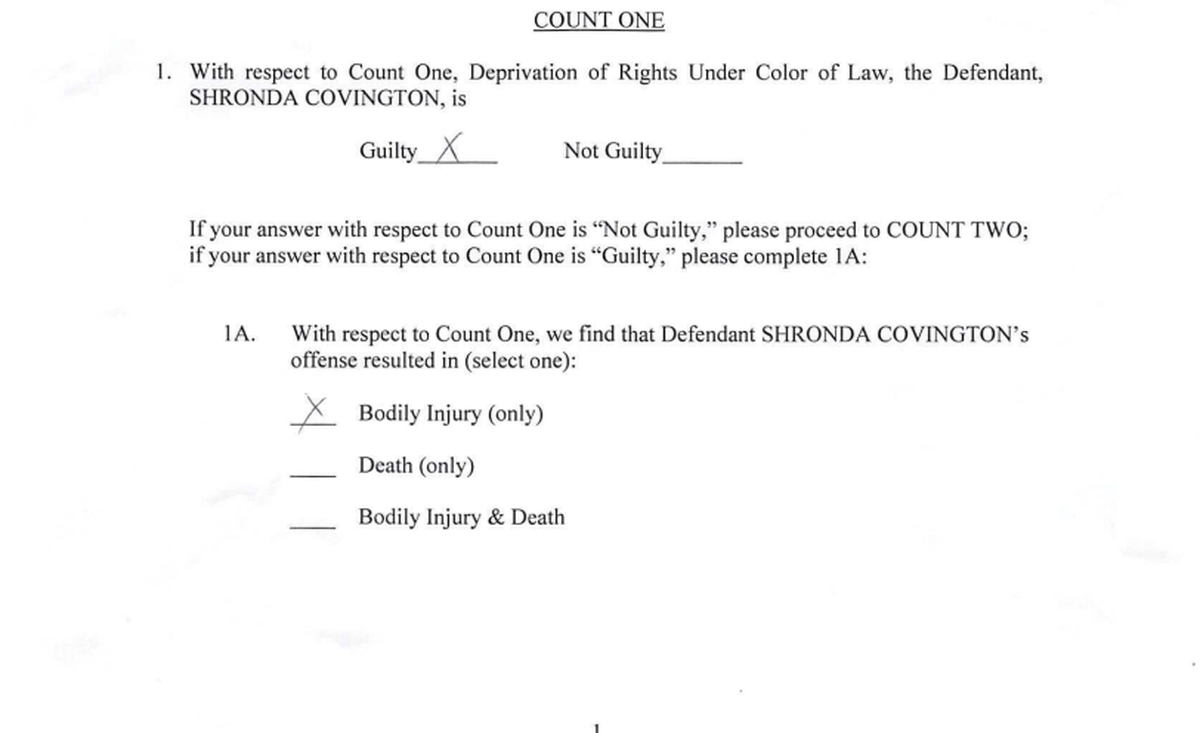 The jury’s verdict.