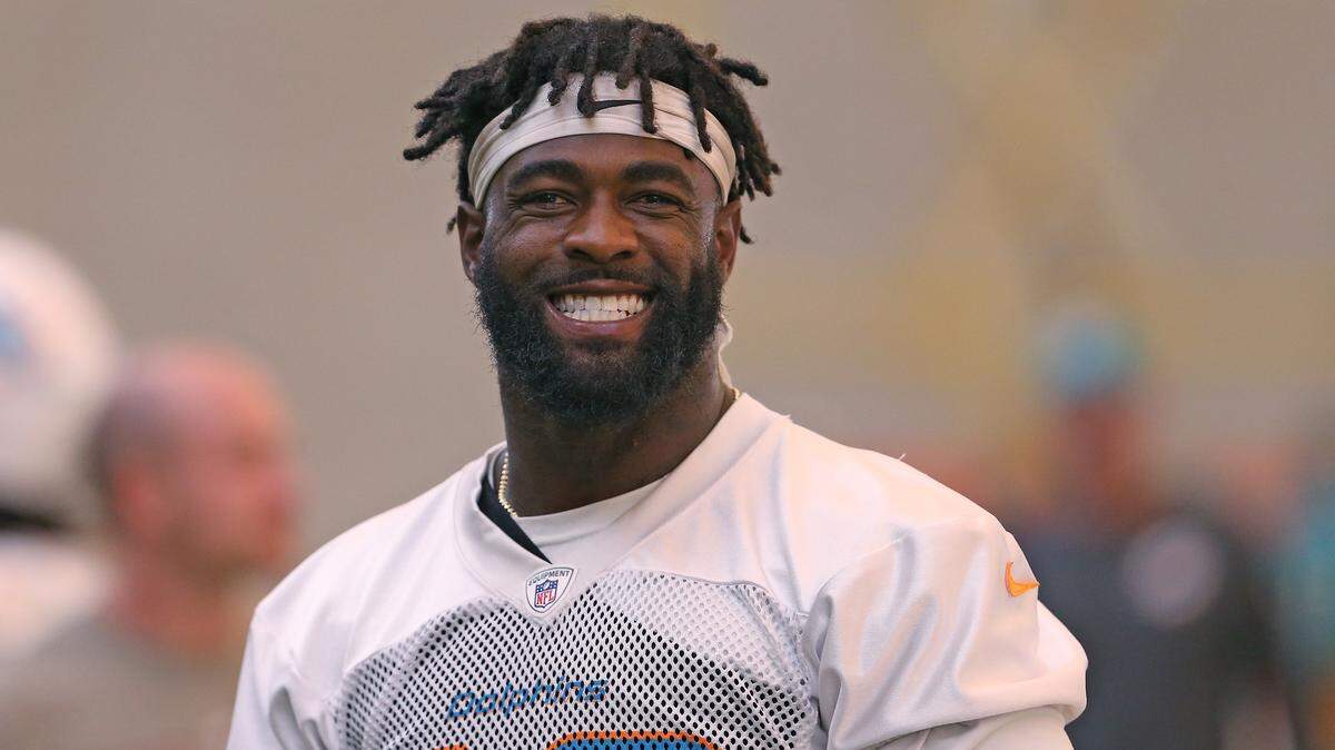 Dolphins safety Reshad Jones last practiced with his Dolphins teammates last December.