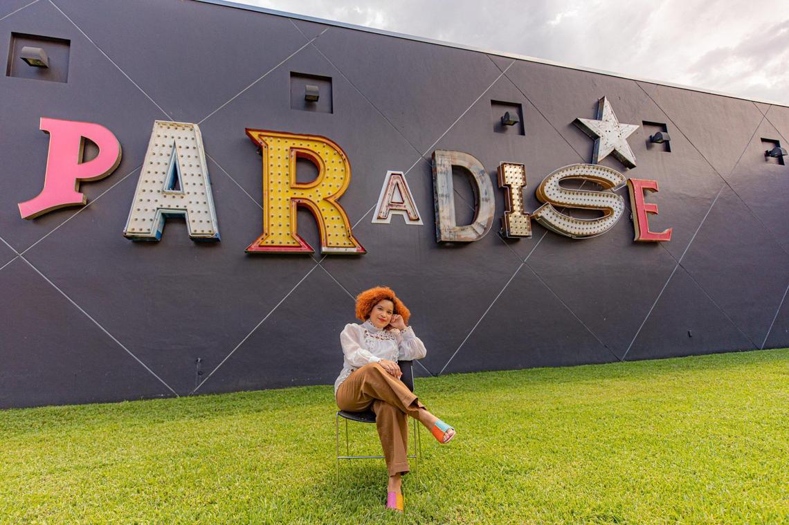Curator Adeze Wilford poses for a portrait at the Museum of Contemporary Art in North Miami, Fla. on Wednesday, Aug. 31, 2022.