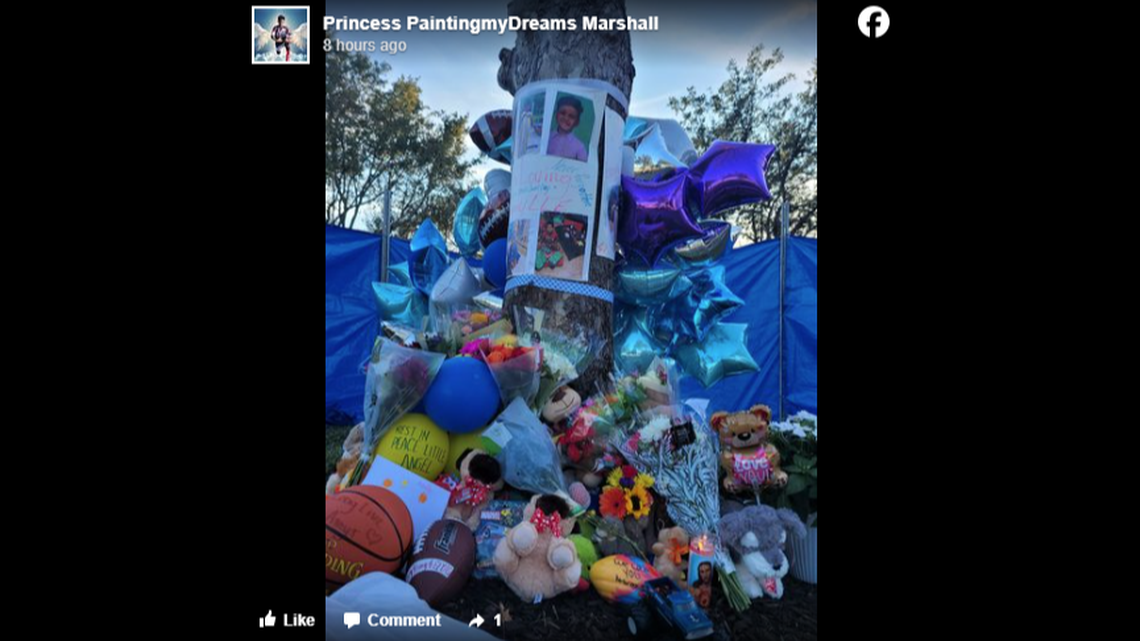 A memorial has started in the Orlando apartment complex where a 9-year-old cancer survivor was hit and killed by his elementary school bus on Jan. 16.