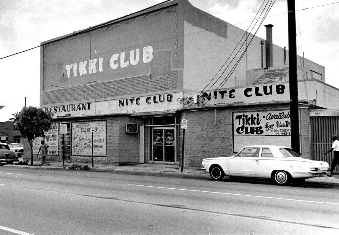 The Tikki Club, a popular nightclub, was a landmark for years on Grand Avenue in the heart of the historically Black western section of Miami’s Coconut Grove. Long vacant, the building still stands near the corner of Douglas Road.