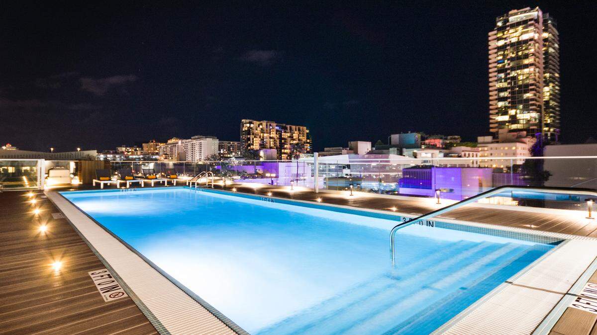 The rooftop pool at the brand-new Berkeley Park Hotel.