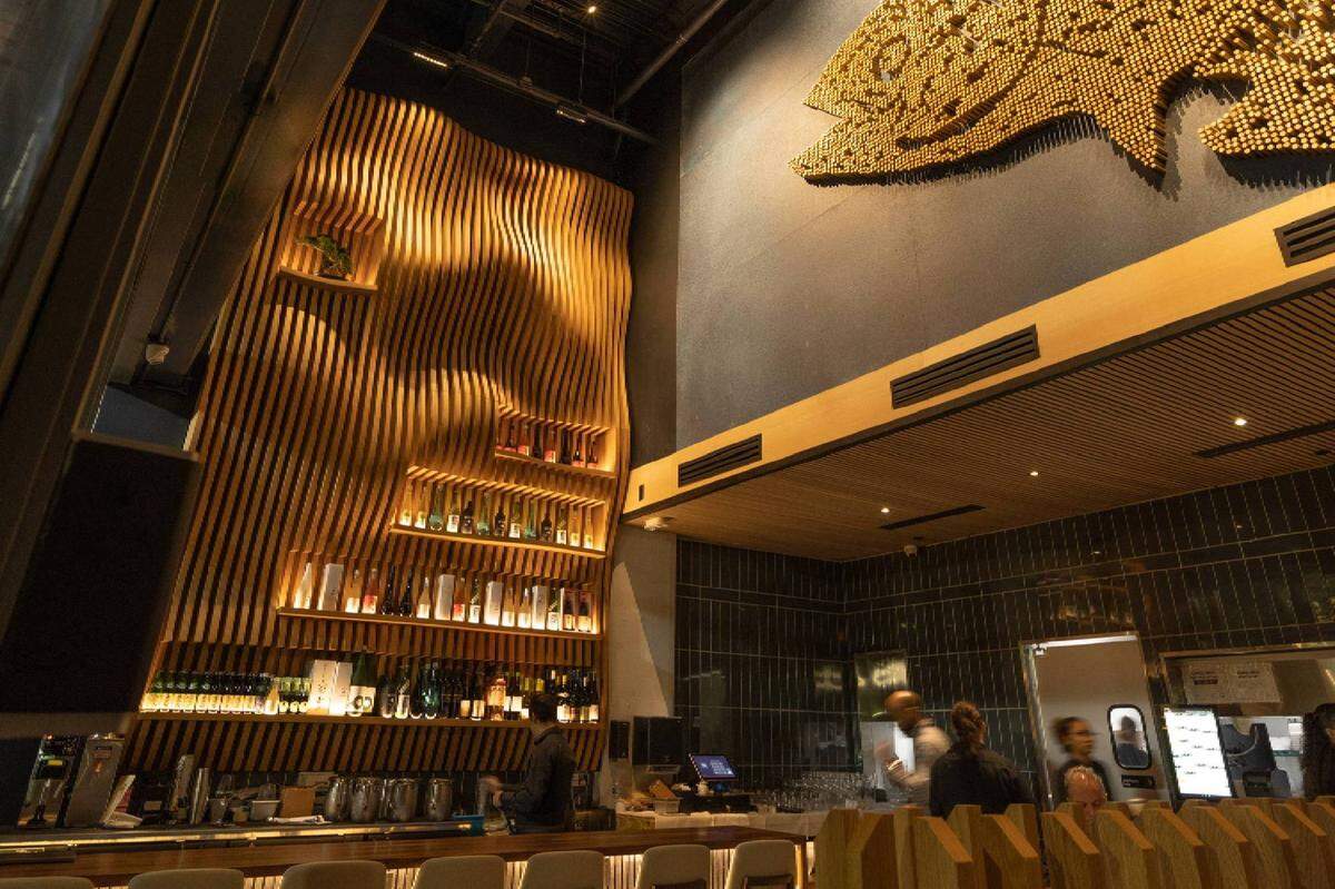 The interior of Omakai Sushi in Coconut Grove.