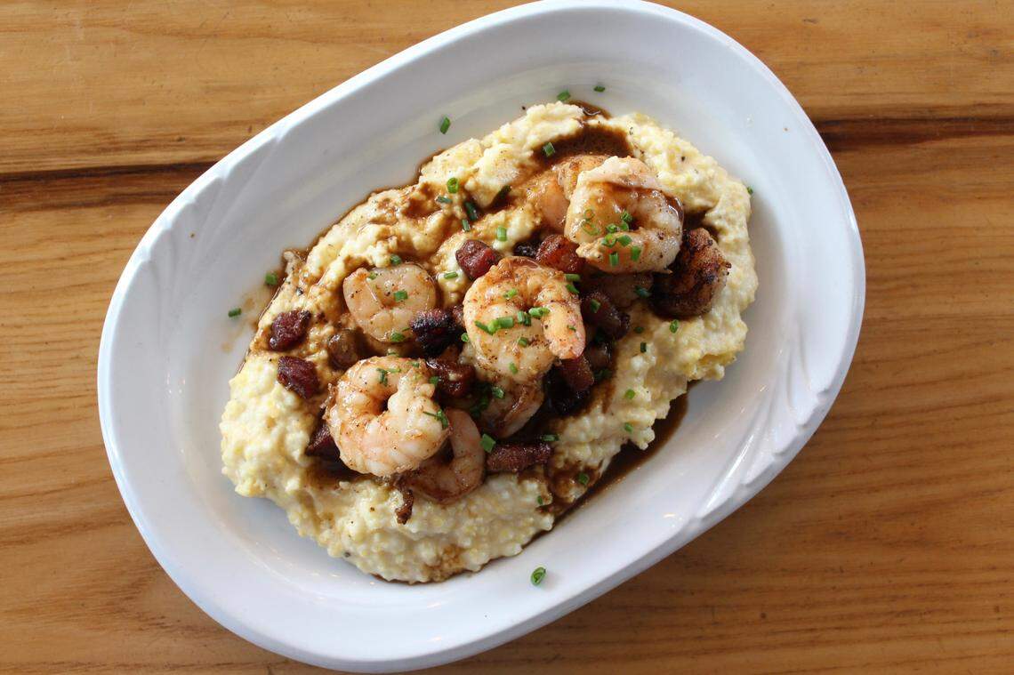 Camarones con sémola en el Blue Collar, en el Miami Modern District