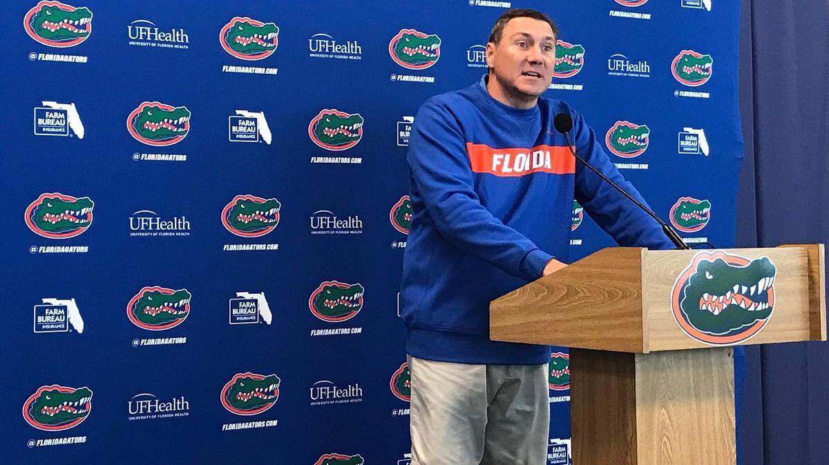 Florida Gators coach Dan Mullen.